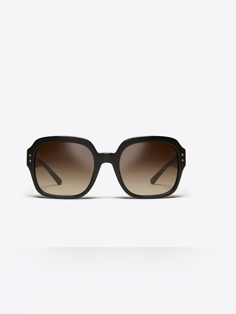 Tory Burch Black Frame Sunglasses with Brown Gradient Lenses